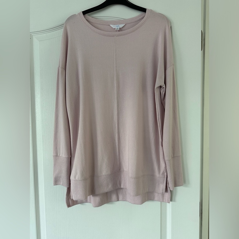 Time and Tru - Pale Pink Long Sleeve Knit Top - Size Small (4-6)